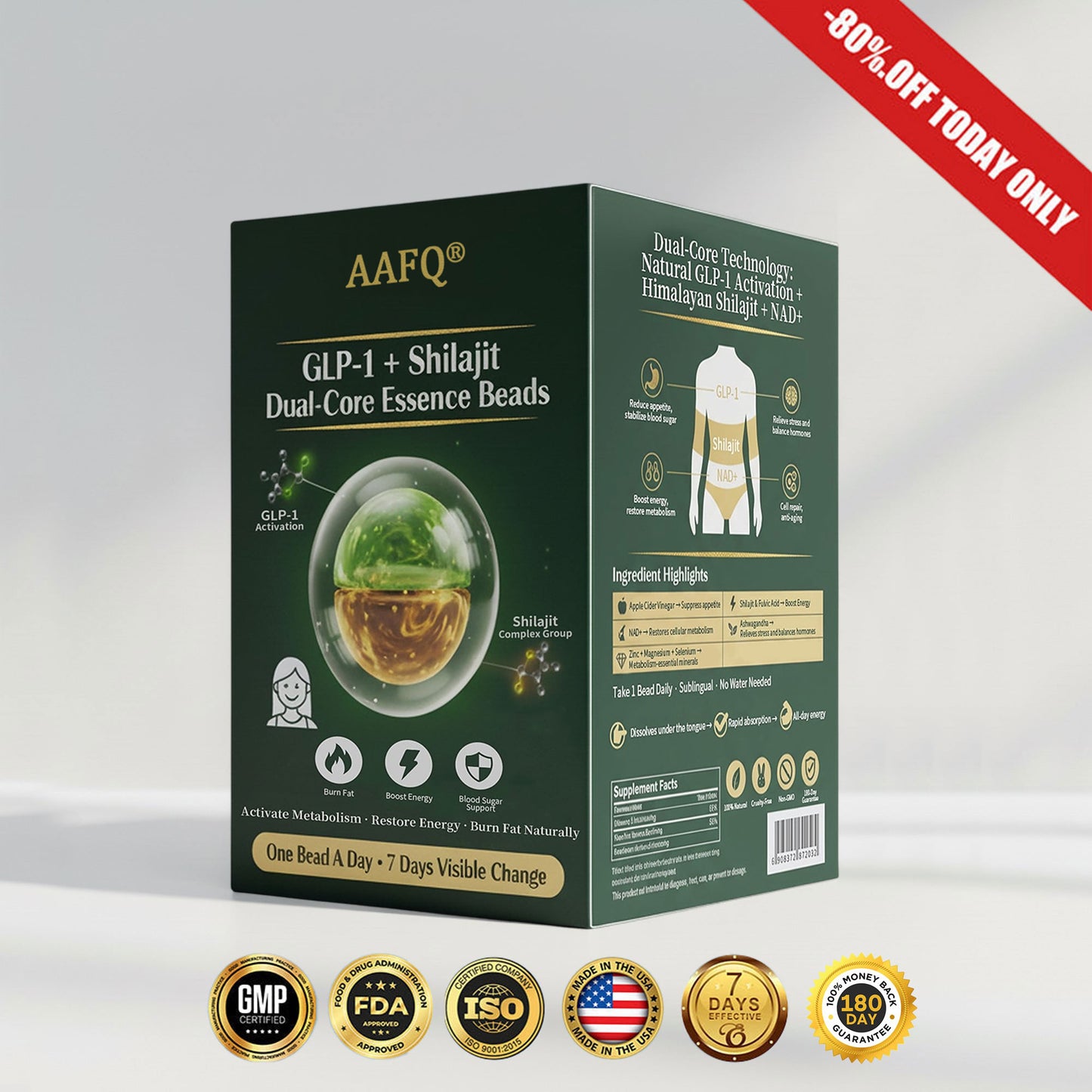 🇺🇸 Limited Offer | 𝘼𝘼𝙁𝙌® GLP-1 Shilajit Dual-Core Esence Beads – See Results in Just 7 Days 🎁 For Obesity, Heart, Diabetes, Sleep, Gut & Joints