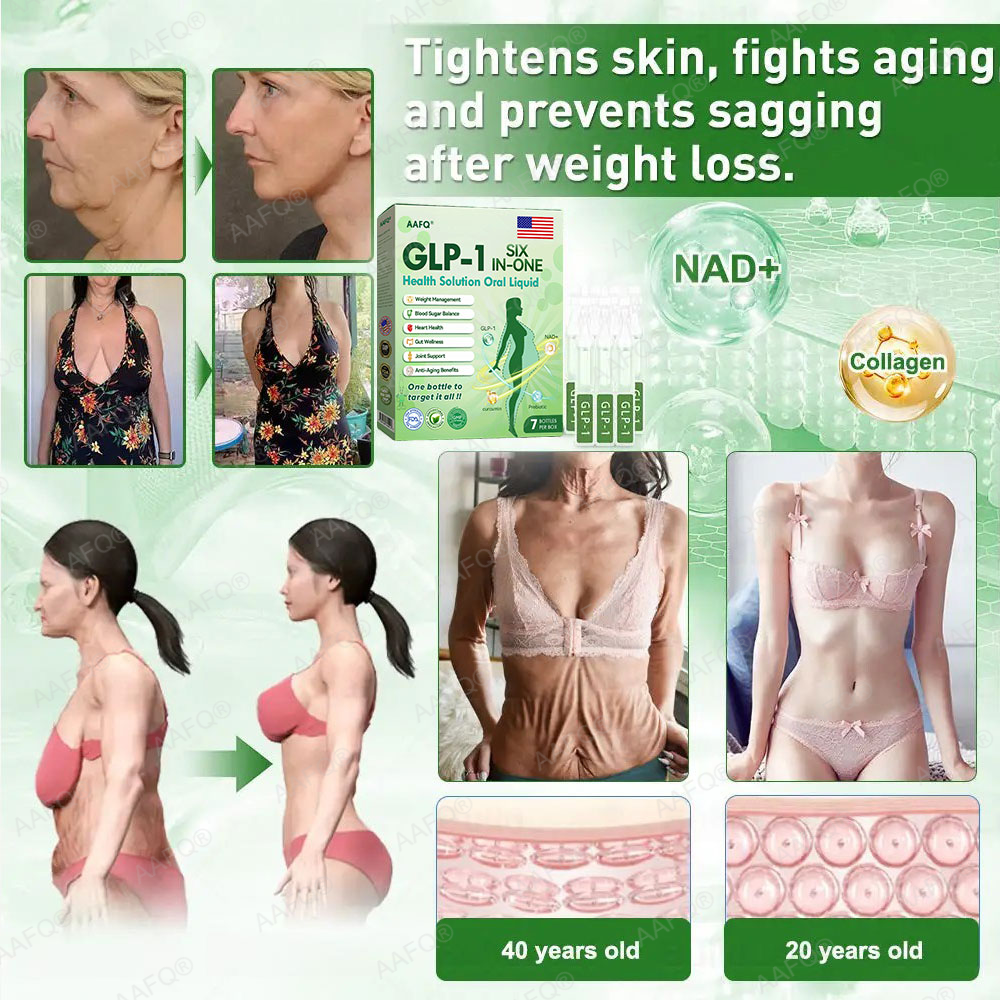 ®™©𝐅𝐃𝐀 𝐕𝐄𝐑𝐈𝐅𝐈𝐄𝐃⚕️AAFQ® GLP-1 6-in-1 Slim & Healthy Oral Solution (Once a day, results in 7 days), With 100 Billion CFU Active Probiotics 🌞 For obesity, abdominal bloating, sagging skin, diabetes, low energy, gut health, joint issues, and more