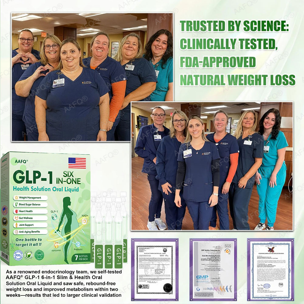 ®™©𝐅𝐃𝐀 𝐕𝐄𝐑𝐈𝐅𝐈𝐄𝐃⚕️AAFQ® GLP-1 6-in-1 Slim & Healthy Oral Solution (Once a day, results in 7 days), With 100 Billion CFU Active Probiotics 🌞 For obesity, abdominal bloating, sagging skin, diabetes, low energy, gut health, joint issues, and more