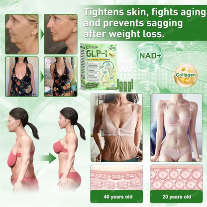 ⭐𝐋𝐢𝐦𝐢𝐭𝐞𝐝-𝐭𝐢𝐦𝐞 𝟖𝟎% 𝐎𝐅𝐅!🏅AAFQ® GLP-1 8-in-1 Slim & Healthy Oral Solution (Once a day, results in 7 days), With 100 Billion CFU Active Probiotics 🌞 For obesity, abdominal bloating, sagging skin, diabetes, low energy, gut health, joint issues, and more