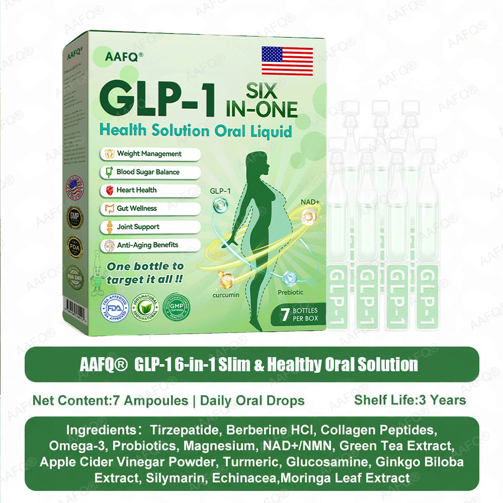 ®™©𝐅𝐃𝐀 𝐕𝐄𝐑𝐈𝐅𝐈𝐄𝐃⚕️AAFQ® GLP-1 6-in-1 Slim & Healthy Oral Solution (Once a day, results in 7 days), With 100 Billion CFU Active Probiotics 🌞 For obesity, abdominal bloating, sagging skin, diabetes, low energy, gut health, joint issues, and more