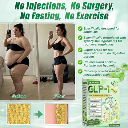 ⭐𝐋𝐢𝐦𝐢𝐭𝐞𝐝-𝐭𝐢𝐦𝐞 𝟖𝟎% 𝐎𝐅𝐅!🏅AAFQ® GLP-1 8-in-1 Slim & Healthy Oral Solution (Once a day, results in 7 days), With 100 Billion CFU Active Probiotics 🌞 For obesity, abdominal bloating, sagging skin, diabetes, low energy, gut health, joint issues, and more