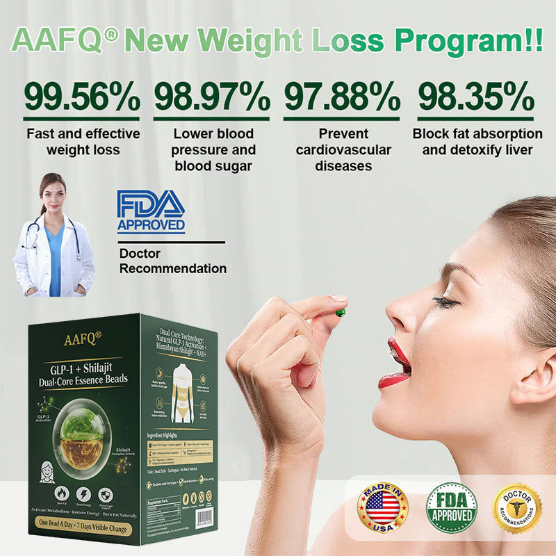 🇺🇸 Limited Offer | 𝘼𝘼𝙁𝙌® GLP-1 Shilajit Dual-Core Esence Beads – See Results in Just 7 Days 🎁 For Obesity, Heart, Diabetes, Sleep, Gut & Joints