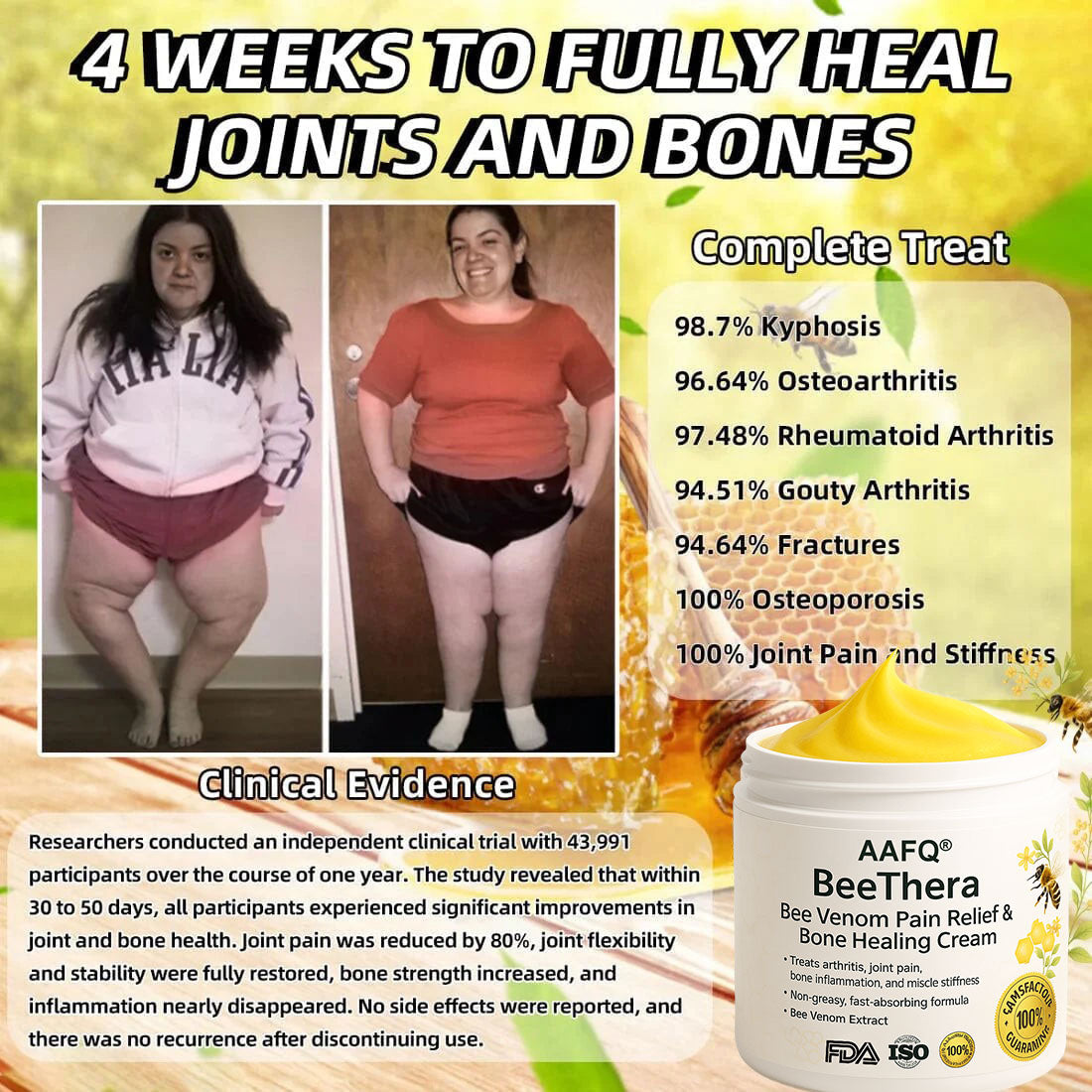 AAFQ® BeeThera – Bee Venom-Infused Relief for Joints & Bones | Natural Comfort & Mobility Support