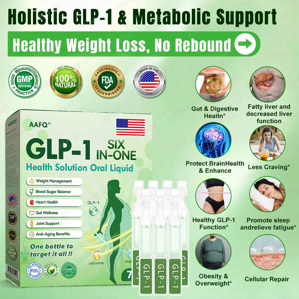 ®™©𝐅𝐃𝐀 𝐕𝐄𝐑𝐈𝐅𝐈𝐄𝐃⚕️AAFQ® GLP-1 6-in-1 Slim & Healthy Oral Solution (Once a day, results in 7 days), With 100 Billion CFU Active Probiotics 🌞 For obesity, abdominal bloating, sagging skin, diabetes, low energy, gut health, joint issues, and more