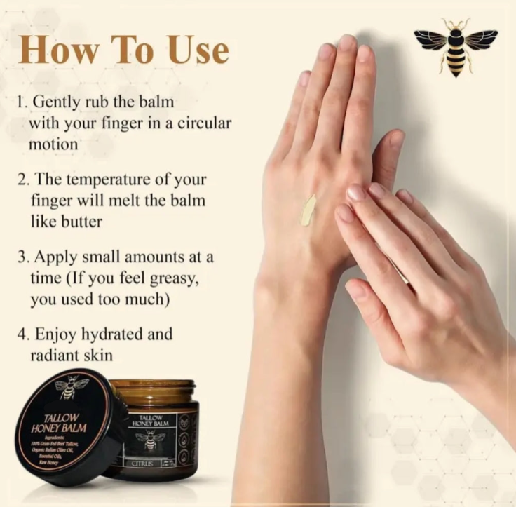 🔥Last Day Promotion [𝐎𝐟𝐟𝐢𝐜𝐢𝐚𝐥 𝐒𝐭𝐨𝐫𝐞]⚕️AAFQ®  - 49% off- Organic Grass-Fed Beef Tallow Balm with Raw Honey